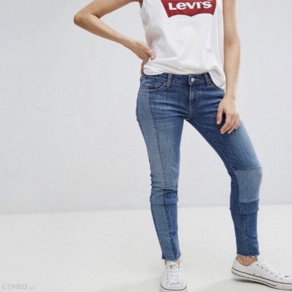 *Levis 711 Skinny Patchwork Jean - Picture 1 of 11